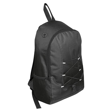 Rucksack aus recyceltem Polyester , schwarz