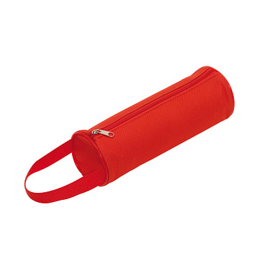 Runde Stiftetasche SCHOOL,rot