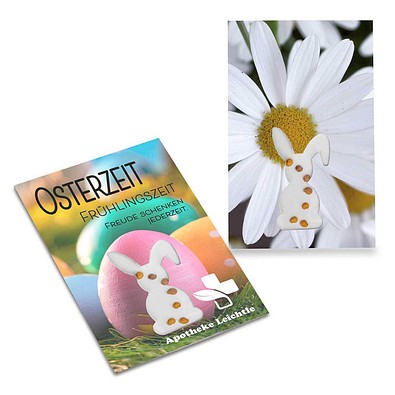 Samen-Karte-Mini Ostern, Margerite, 2-seit. Druck