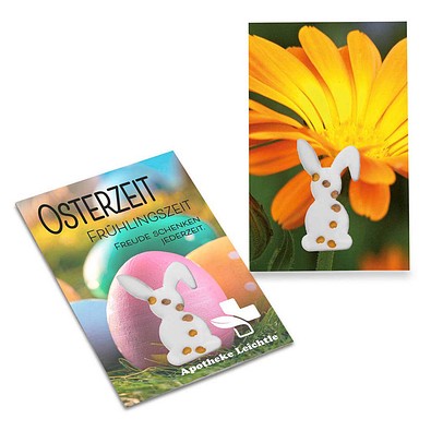Samen-Karte-Mini Ostern, Ringelblume, 2-seit. Druck