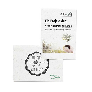 Samenpapier DIN A5, Mohnblume, 2-seit. Druck