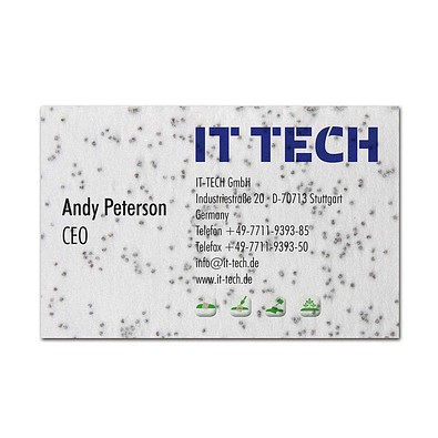 Samenpapier Visitenkarten, Blumenmischung, 2-seit. Druck