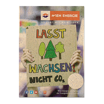 Samentütchen Mini - Graspapier - Sommerblume, braun