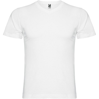 Samoyedo T-Shirt mit V-Ausschnitt für Herren, weiss, S