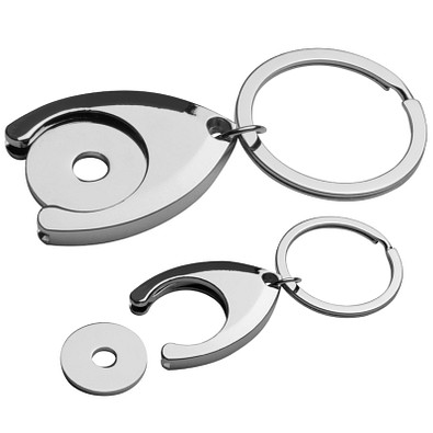 Schlüsselanhänger Donna mit Chip, silber Schlüsselanhänger Donna mit Chip, silber