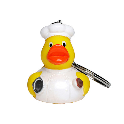 Schlüsselanhänger Ente Koch, gelb