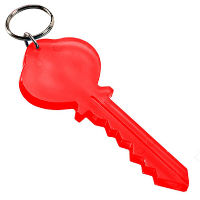 Schlüsselanhänger Key, transparent-rot Schlüsselanhänger Key, transparent-rot