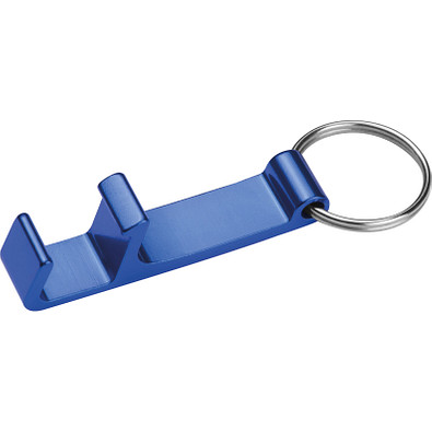 Schlüsselanhänger mit Flaschenöffner, blau Schlüsselanhänger mit Flaschenöffner, blau