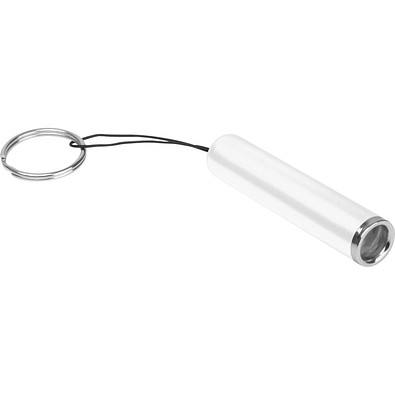 Schlüsselanhänger Taschenlampe PAUL, weiß