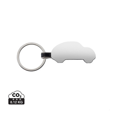 Schlüsselring Auto aus RCS rec. Zinklegierung, silber
