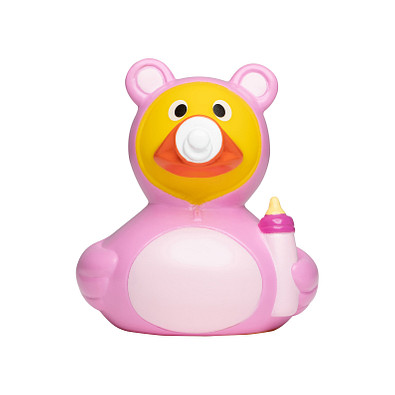 Schnabels® Bade-Ente Baby, lila/rot/pink