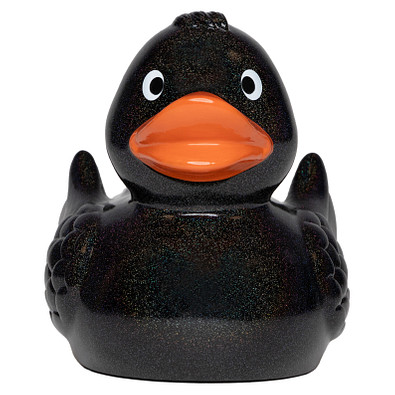 Schnabels® Quietsche-Ente, schwarz/glitzer