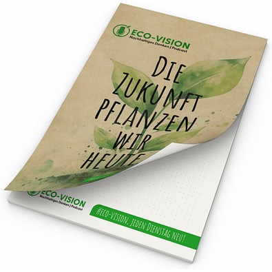 Schreibblock Cover Recycling, A5, 50 Blatt mit 2fach-Abheftlochung