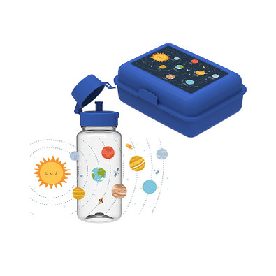 Schulset Kids, standard-blau PP/transparent