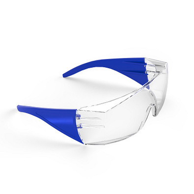 Schutzbrille Safety, transparent/blau