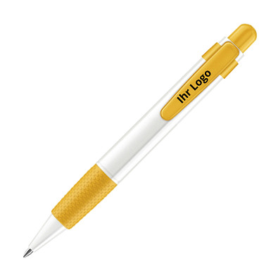 senator® Druckkugelschreiber Big Pen, schwarze Mine, weiß/gelb 7408 senator® Druckkugelschreiber Big Pen, schwarze Mine, weiß/gelb 7408