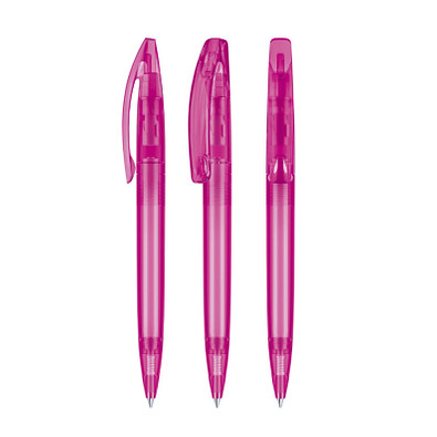 senator® Drehkugelschreiber Bridge Clear, blaue Mine, pink rhodamine red