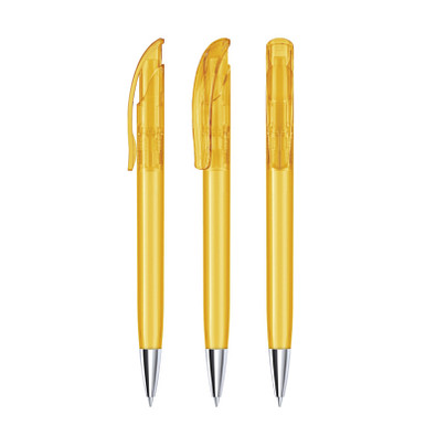 senator® Druckkugelschreiber Challenger Clear MT, blaue Mine, gelb 7408