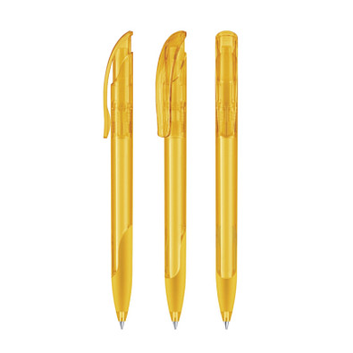 senator® Druckkugelschreiber Challenger Clear SG, blaue Mine, gelb 7408