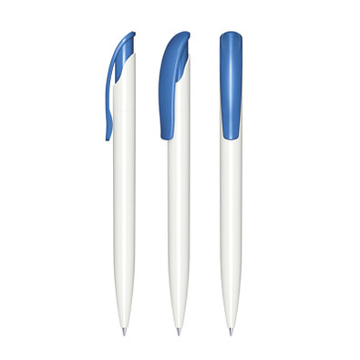 senator® Druckkugelschreiber Challenger Polished Basic, blaue Mine, weiß,blau 2935 senator® Druckkugelschreiber Challenger Polished Basic, blaue Mine, weiß,blau 2935
