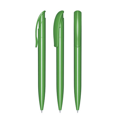 senator® Druckkugelschreiber Challenger Polished, blaue Mine, grün 347