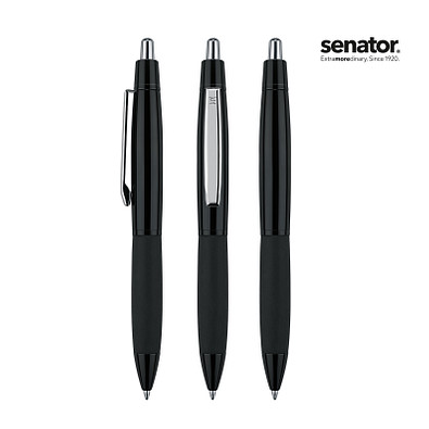 senator® Druckkugelschreiber Devon, blaue Mine, schwarz senator® Druckkugelschreiber Devon, blaue Mine, schwarz