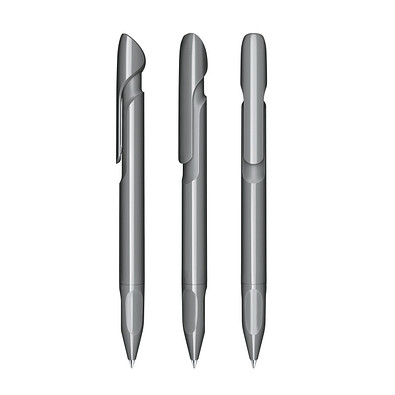 senator® Druckkugelschreiber Evoxx Polished Recycled, blaue Mine, dunkelgrau