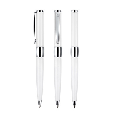 senator® Drehkugelschreiber Image White Line, blaue Mine, weiß