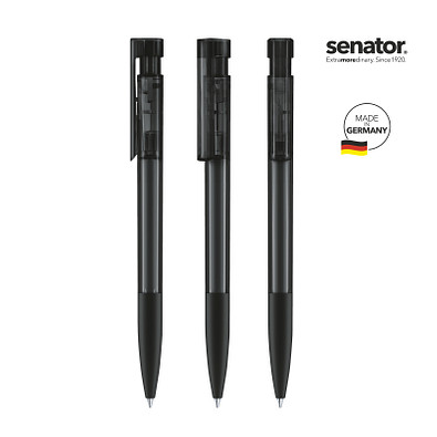 senator® Druckkugelschreiber Liberty Clear SG, blaue Mine, schwarz senator® Druckkugelschreiber Liberty Clear SG, blaue Mine, schwarz