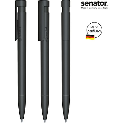 senator® Liberty Matt Recyceld Druckkugelschreiber, schwarz