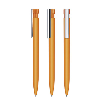 senator® Druckkugelschreiber Liberty Soft Touch MC, blaue Mine, orange 151