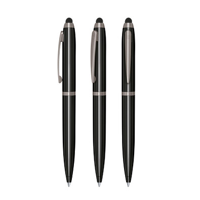 senator® Drehkugelschreiber Nautic Black, blaue Mine, schwarz