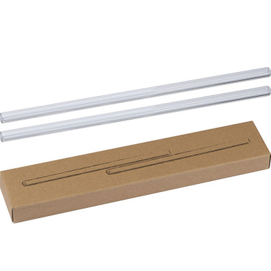 Set aus zwei Glasstrohhalmen, transparent