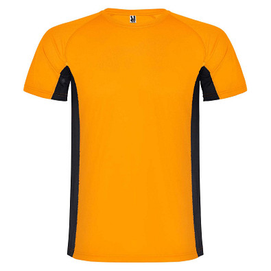 Shanghai Sport T-Shirt für Herren, Fluor Orange / schwarz, S