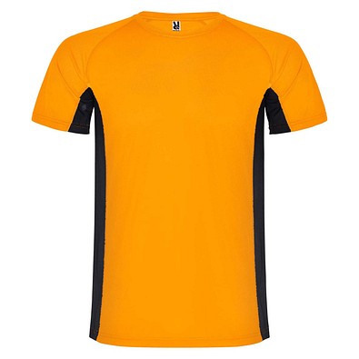 Shanghai Sport T-Shirt für Herren, Fluor Orange / schwarz, XL