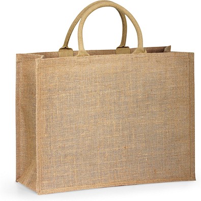 SHANTI. Tragetasche aus Jute (360 g/m²), Natur