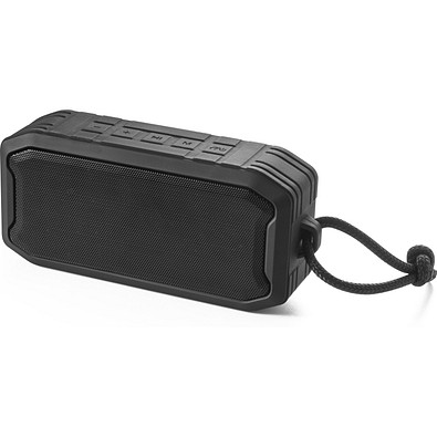 SHEERAN. Lautsprecher 10W mit 9 Stunden Akkulaufzeit und IPX7 aus recyceltes ABS, Schwarz