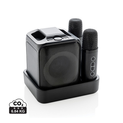 Singvibe Karaoke-Set mit Doppelmikrofon aus RCS rec. ABS, schwarz