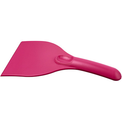 Ski gebogener Kunststoff-Eiskratzer, rosa Ski gebogener Kunststoff-Eiskratzer, rosa