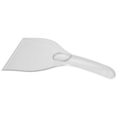 Ski gebogener Kunststoff-Eiskratzer, transparent klar Ski gebogener Kunststoff-Eiskratzer, transparent klar