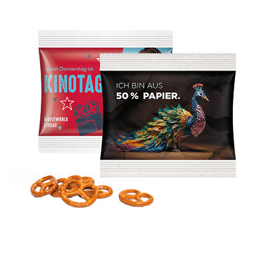 Snack Miditüte Knabber Mix, inkl. Druck, weiße Folie