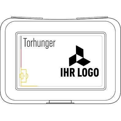 Snack-Box Click groß, Motiv Torhunger,weiß