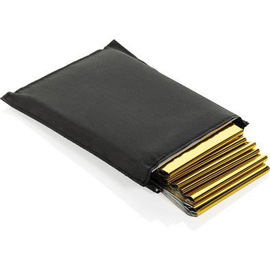 Solra-Rettungsdecke in RCS-Tasche aus recyceltem RPET, schwarz