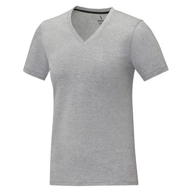 Somoto T-Shirt mit V-Ausschnitt für Damen, heather grau, S