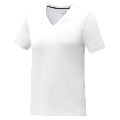 Somoto T-Shirt mit V-Ausschnitt für Damen, weiss, XXL