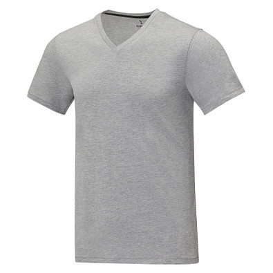 Somoto T-Shirt mit V-Ausschnitt für Herren, heather grau, L