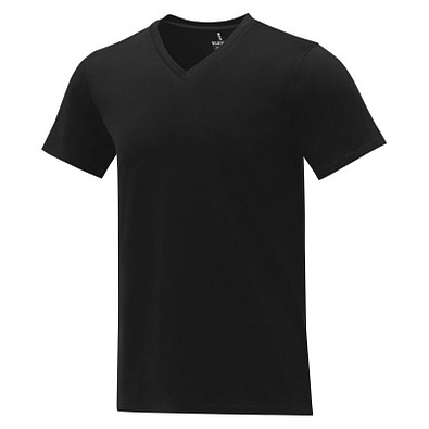 Somoto T-Shirt mit V-Ausschnitt für Herren, schwarz, L