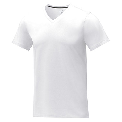 Somoto T-Shirt mit V-Ausschnitt für Herren, weiss, L