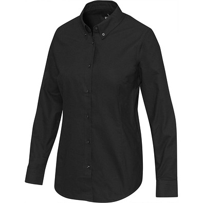 Sphene 165 g/m² Oxford Bluse, schwarz, XXL