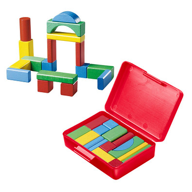 Spielebox Bauklötze bunt, standard-rot Spielebox Bauklötze bunt, standard-rot